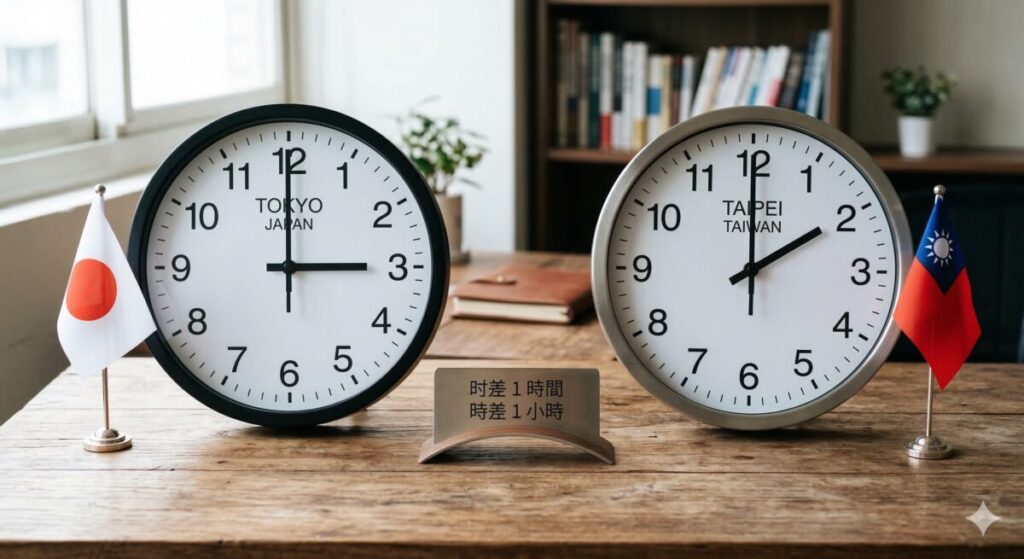 台湾と日本との時差